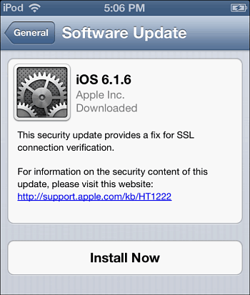 iOS 6.1.6 Update