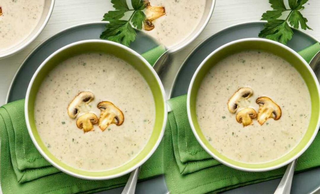 Leckeres Rezept für cremige Pilzsuppe von Güzide Mertcan! Heilpilzsuppe