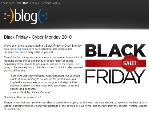 schwarzer Freitag Blog