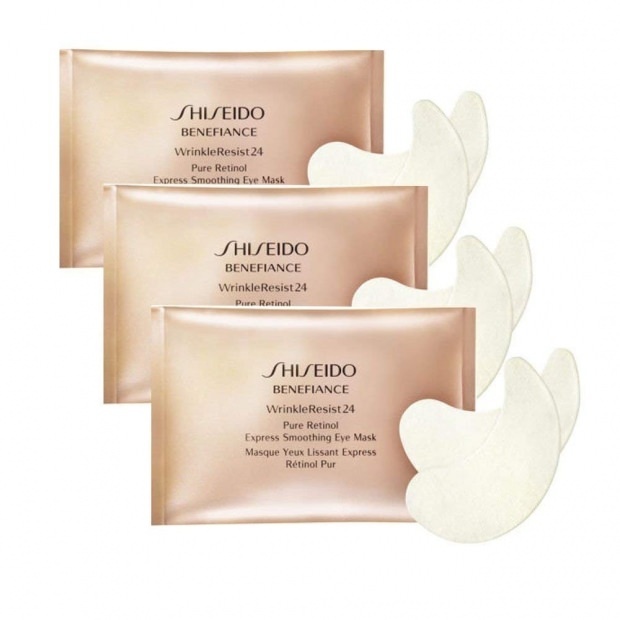Resist24 Pure Retinol Express glättende Augenmaske Shiseido Benefiance Wrinkle