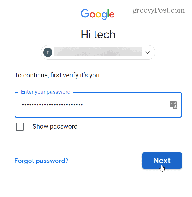 Mit Passwort entsperren, um Informationen zu bestätigen