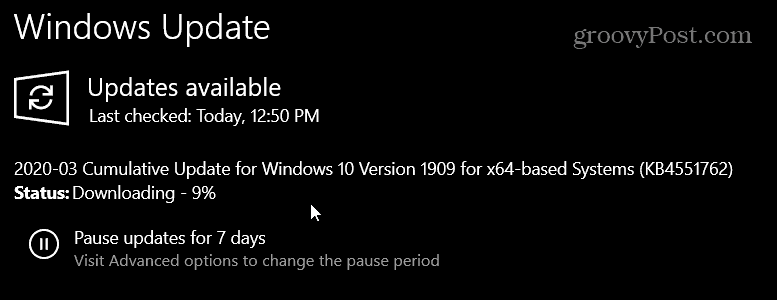 KB4451762 für Windows 10 1903 und 1909