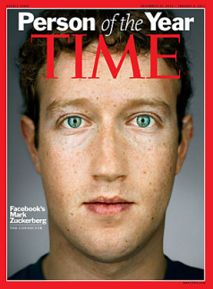 Mark Zuckerberg pünktlich