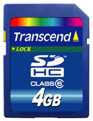 Transcend SDHC Security Digital 4 GB Speicherkarte mit hoher Kapazität