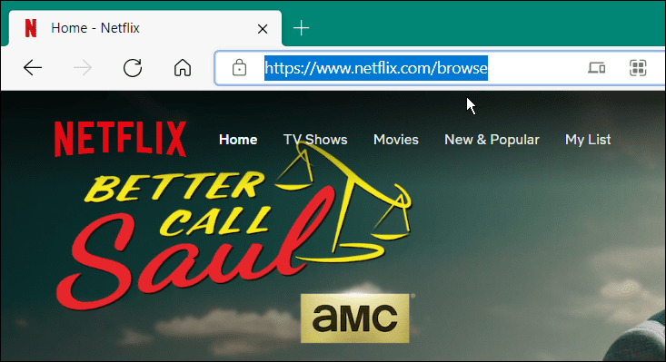 Öffnen Sie Netflix im Browser