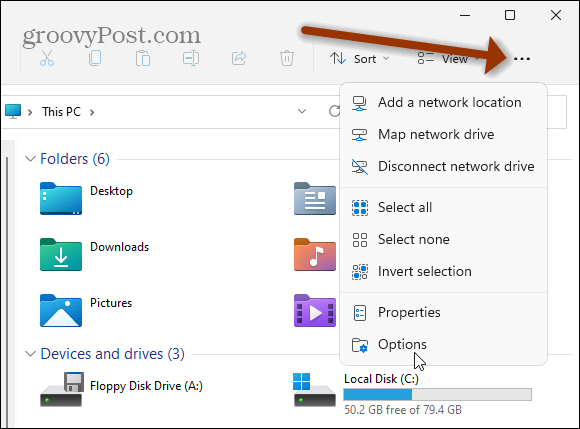 Optionen Datei-Explorer