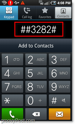 Geben Sie ## 3282 # ein, wo Sie Ihren MSL-Code benötigen