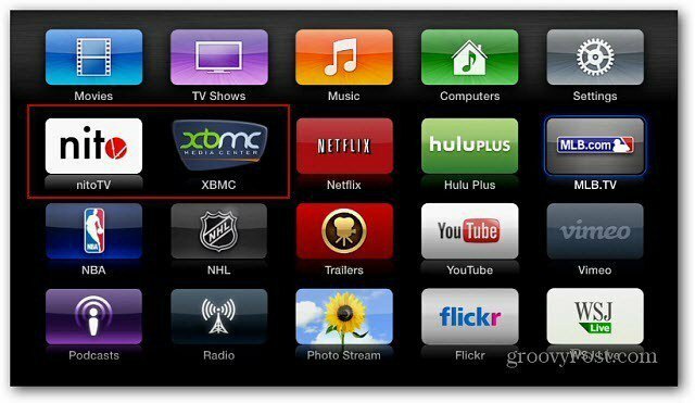 XBMC Nitro-Symbole Apple TV