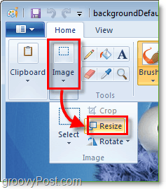 Ändern Sie die Größe Ihres Bilds in Windows 7, indem Sie auf das Bild klicken und dann die Größe ändern