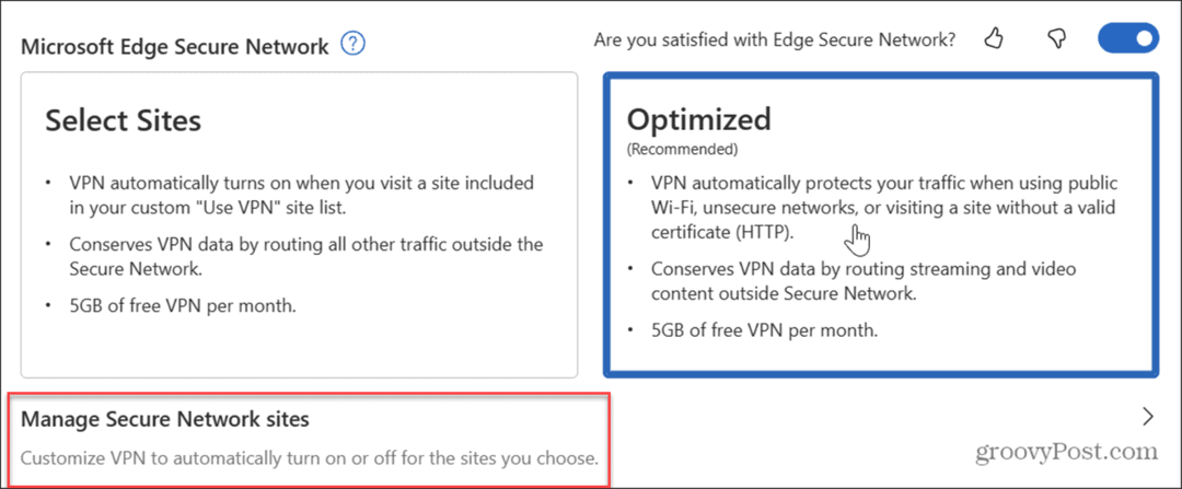 Verwenden Sie Microsoft Edge VPN