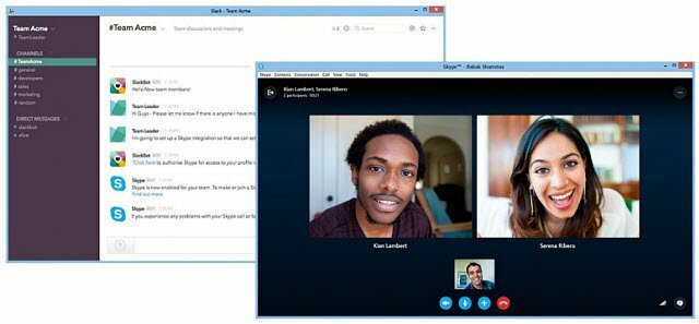 Slack- und Skype-Integration