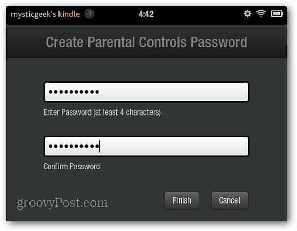 Erstellen Sie ein Passwort für die Kindersicherung