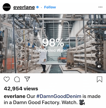 Instagram-Videopost für Everlane