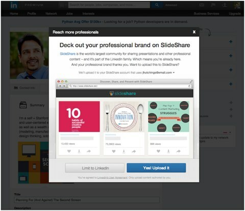 LinkedIn professionelle Marke auf Slideshare