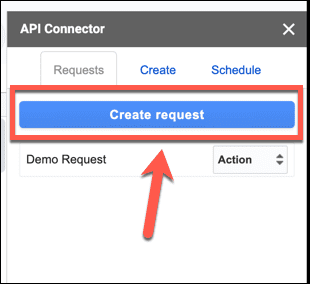 API-Connector-Erstellungsanfrage