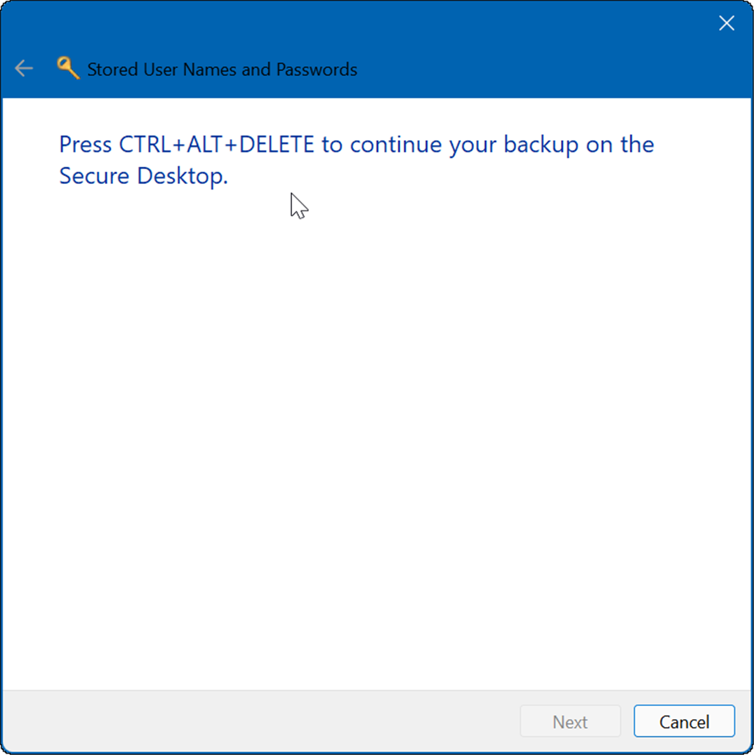 Verwenden Sie den Anmeldeinformationsmanager unter Windows 11