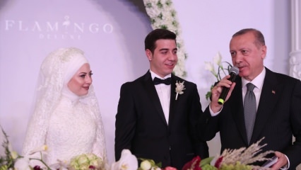 Präsident Erdogan war Zeuge einer Hochzeit in Kayseri