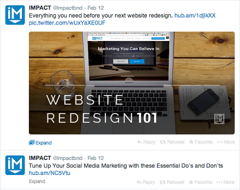 Impact Branding Tweet
