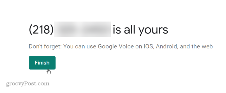 Ihre Google Voice-Nummer