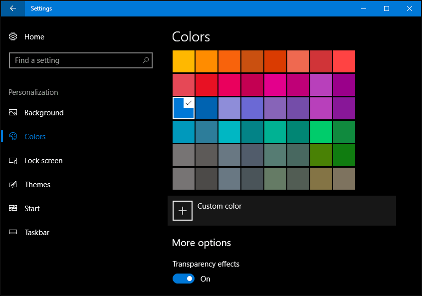 So ändern Sie die Farbe und das Erscheinungsbild in Windows 10 Creators Update