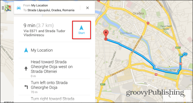 Schnellstart der Google Maps-Navigationsnadel