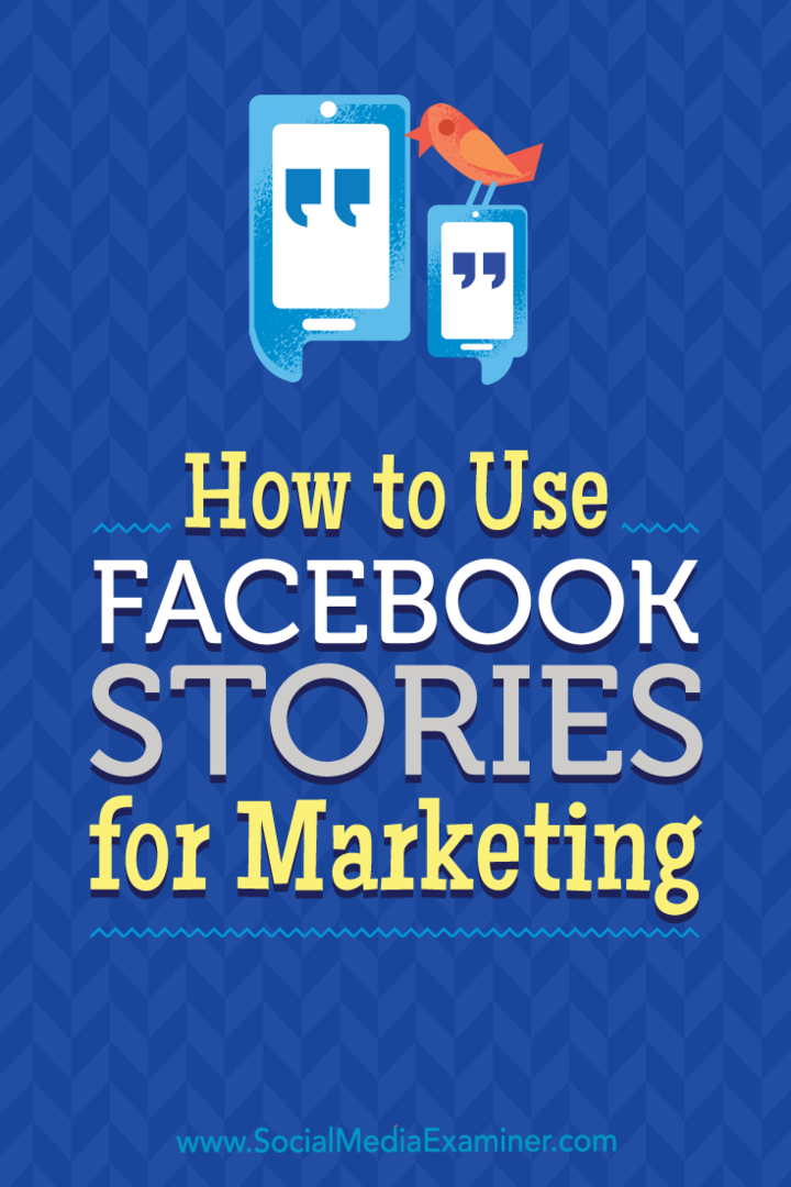 Verwendung von Facebook-Geschichten für das Marketing: Social Media Examiner
