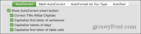 Automatische Großschreibung auf dem Mac