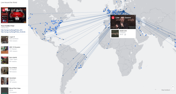 Facebook Live interaktive Karte