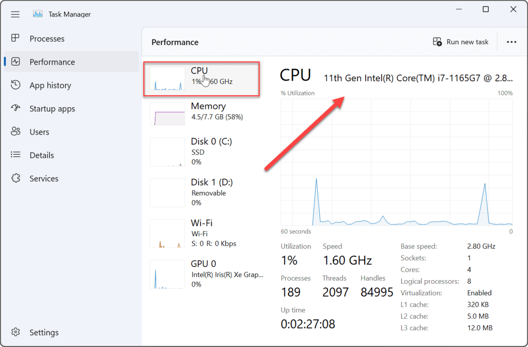 Finden Sie Ihre Intel-CPU-Generation unter Windows 11