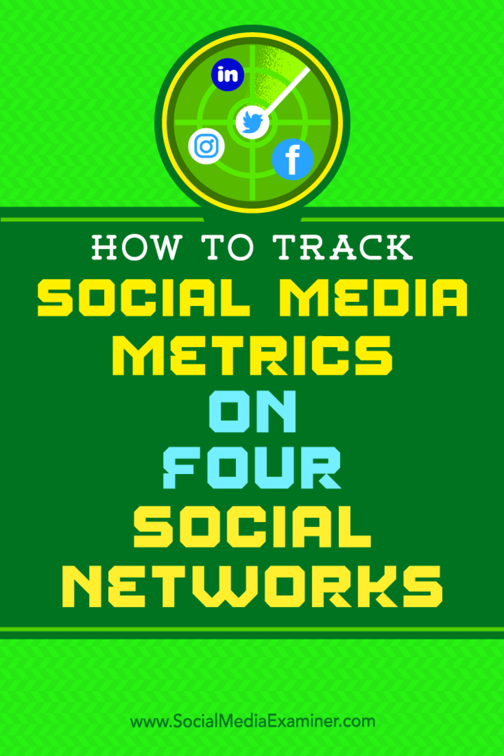 So verfolgen Sie Social Media-Metriken in vier sozialen Netzwerken: Social Media Examiner