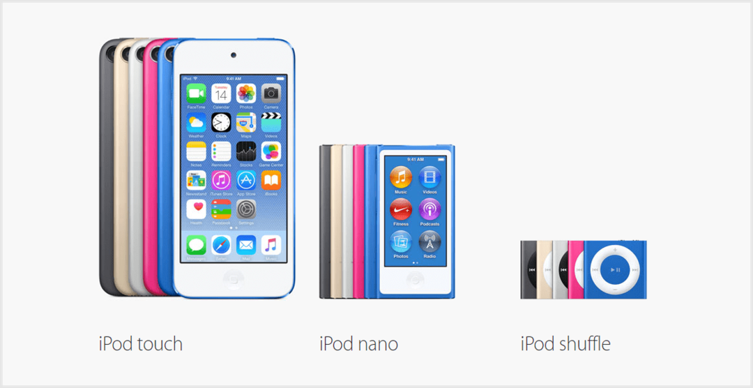 Neue Apple iPod Lineup heute bekannt gegeben