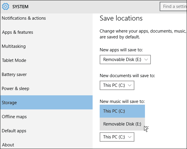 Windows 10: Installieren Sie Apps, Musik und mehr im externen Speicher