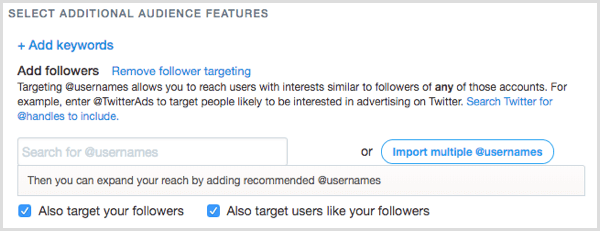 Follower-Targeting für Twitter-Anzeigen