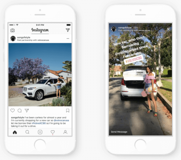 Instagram macht gesponserte Inhalte auf der Website transparenter.