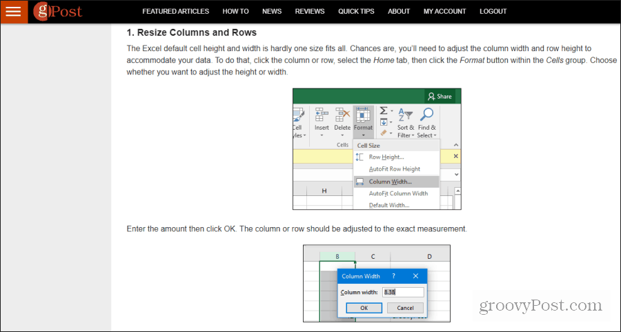 Screenshot der Verwendung von Microsoft-Produkten im Blog