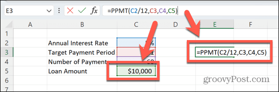 Excel-PPMT-Pv