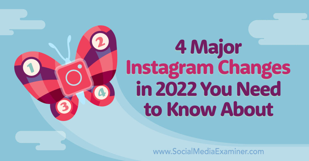 4 wichtige Instagram-Änderungen im Jahr 2022, die Sie kennen müssen von Marly Broudie auf Social Media Examiner.