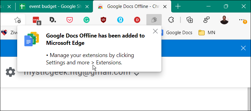 Google Docs Offline-Erweiterung