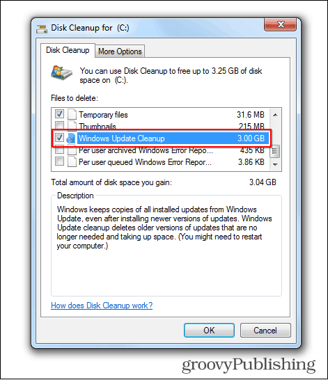 Windows 7 Update Löschen Sie alte Dateien