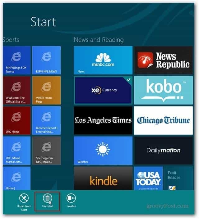 So deinstallieren Sie Windows 8-Apps