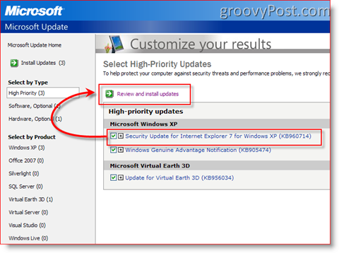 So installieren Sie Updates mit Microsoft Update