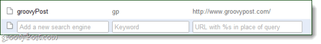 Fügen Sie Google Chrome eine neue Suchmaschine hinzu