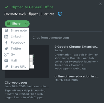 Evernote Web Clipper