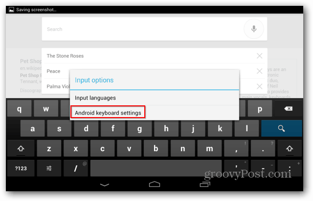Android-Tastatureinstellungen