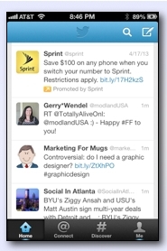 Sprint bewarb Tweet