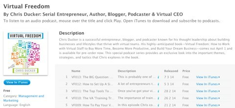 Virtual Freedom Podcast iTunes