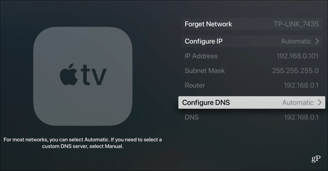 So ändern Sie die DNS-Einstellung auf Ihrem Apple TV