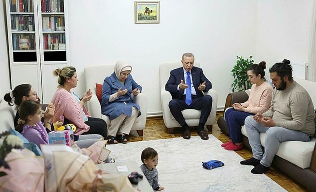 Ein bedeutungsvoller Besuch von Präsident Erdoğan und Emine Erdoğan bei der Familie der Erdbebenüberlebenden!