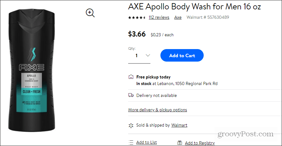 Axt Apollo Preis bei Walmart
