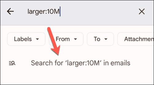Starten Sie eine Gmail-Suche auf Mobilgeräten